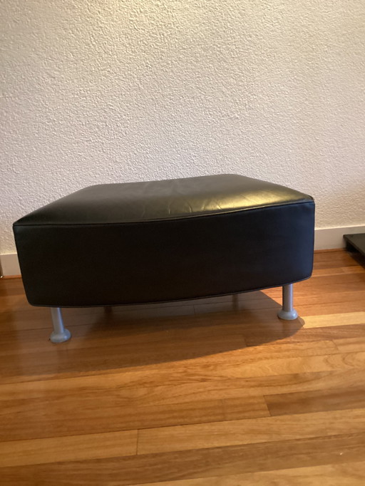 Montis Zwart Leren Hocker Juliet