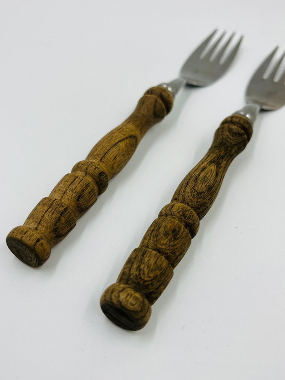 Set di posate vintage da 22 pezzi con manici effetto legno – Wood (photo 13 of 24)