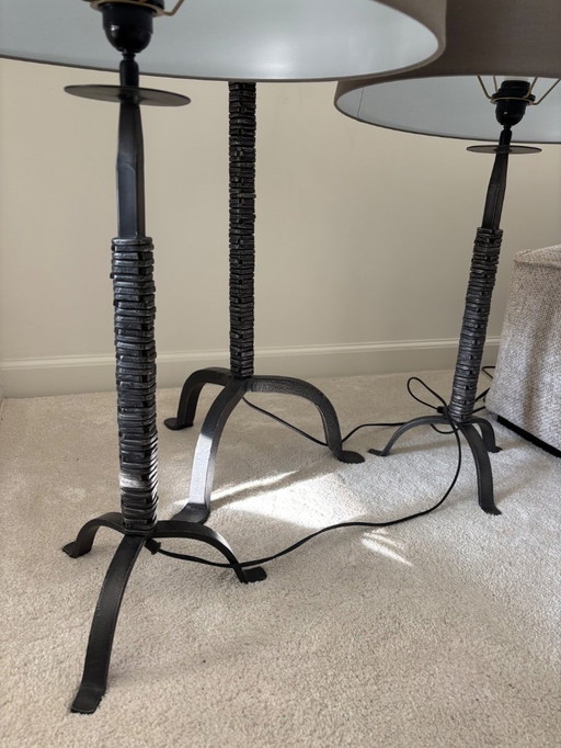 DEVIN TABLE LAMP IN NECKEL - Set 3 lamps