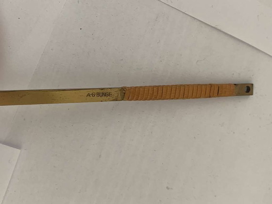 Image 1 of Albert Gustav Bunge Kehrschaufel Tischschaufel Bauhaus Messing Brass Dustpan Tischkehrset Tischbesen Kehrschaufel Tischgarnitur