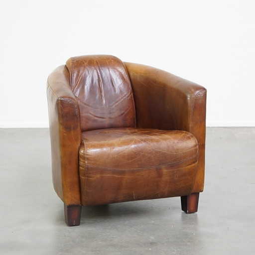 Beef Leather Aviator Armchair/ Armchair