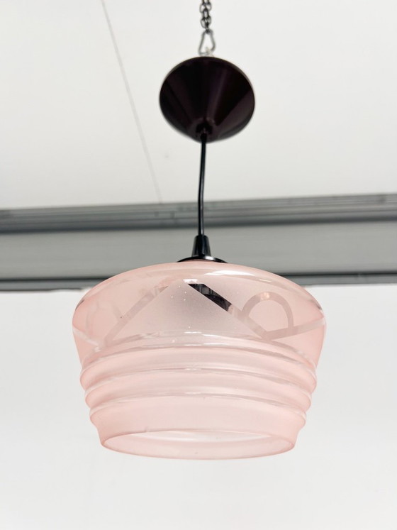 Lampada da soffitto in vetro rosa (ciascuna), anni '60 – Lampade a sospensione, Glass, Vintage (photo 8 of 10)