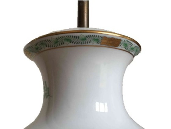 Image 1 of Herend Großer Lampenfuß Chinesisches Bouquet / Apponyi Grün