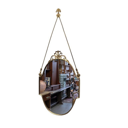 Miroir vintage italien en laiton