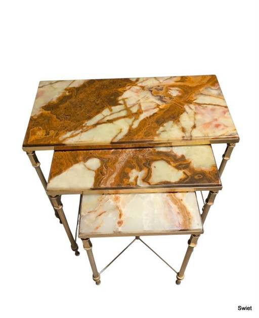 2295 Hollywood Regency Mimiset-Marmorplatten, schwarz