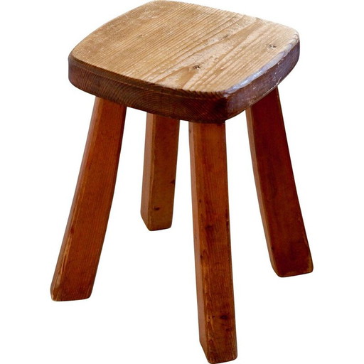 Tabouret vintage en bois, 1960