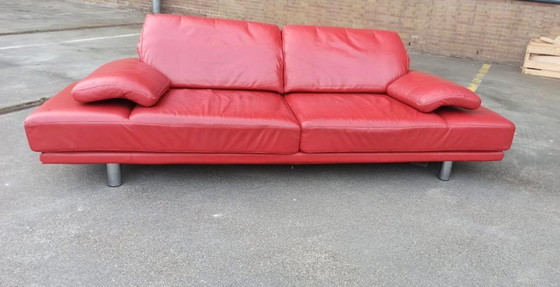 Image 1 of Vintage postmodern Rolf Benz leather sofa