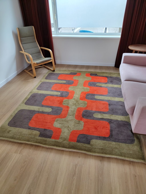 Retro-Teppich aus den 60er/70er Jahren