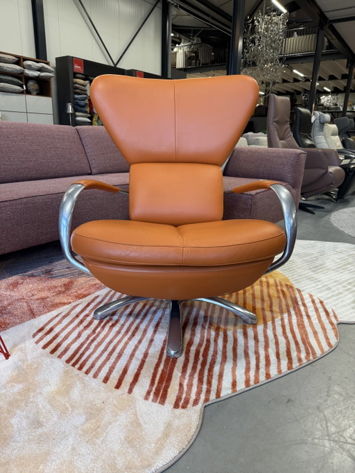 Leolux Formi Sillón cuero naranja