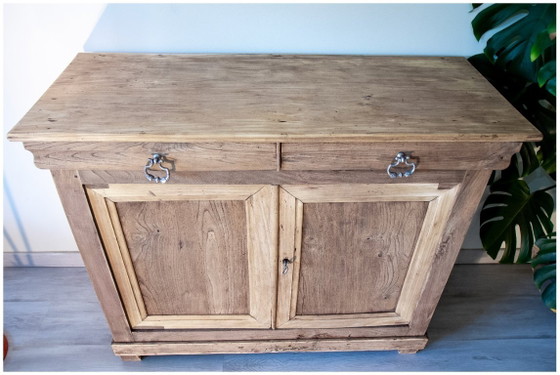 Image 1 of Antique Parisian sideboard, raw light oak