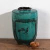 Antique tall turquoise green vase (c.1820) #30 (photo 9 of 40)