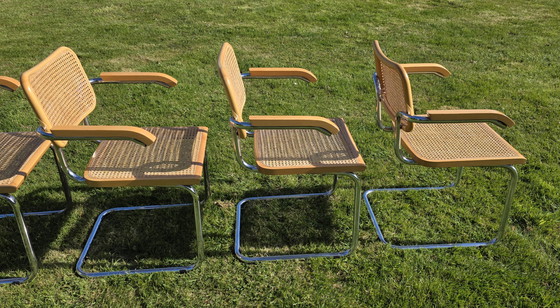 Image 1 of Six Cesca 64 chairs. Made in Italy. Webbing