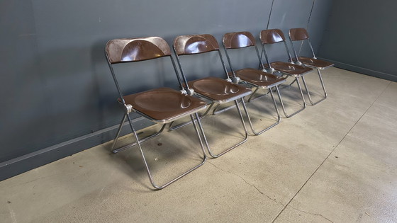 Image 1 of Vintage  folding chairs plia Giancarlo Piretti for castelli, 1970s, set of 5