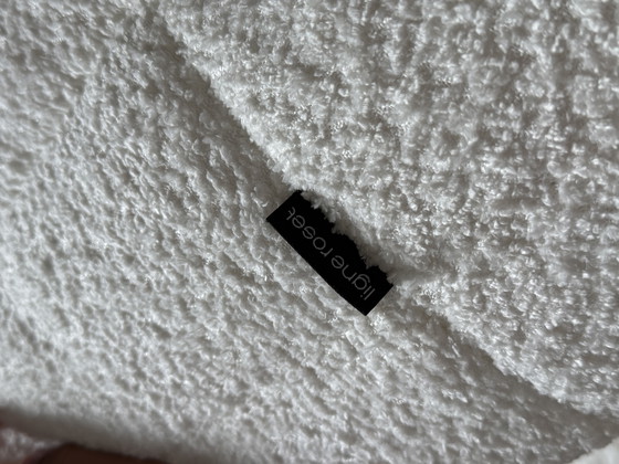 Image 1 of Ligne Roset Togo Pouf/Poef (Pedestal) | Bouclé Cowo (White)