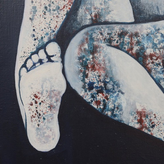 Image 1 of Tableau unique représentant un couple nu, par Francine Govers, Pays-Bas, 1991