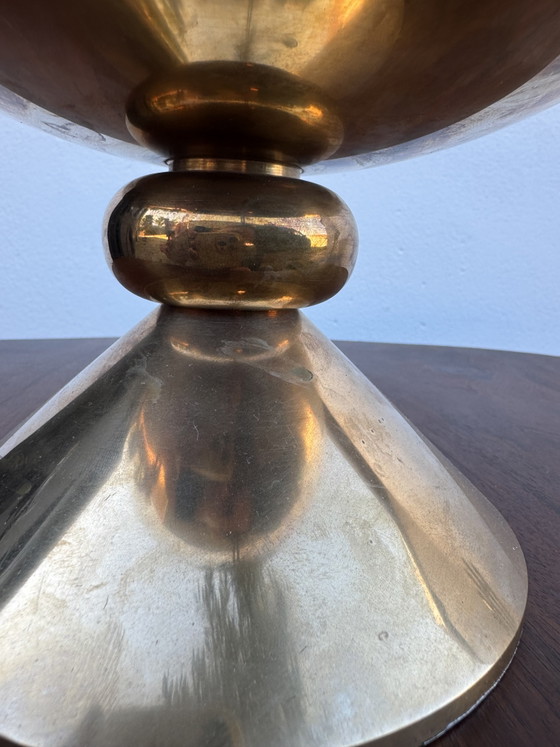 Image 1 of Lampada da tavolo alogena in bronzo massiccio degli anni '80.