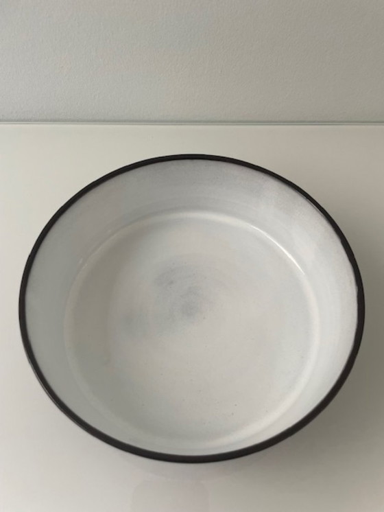 Image 1 of Vintage Scandinavische keramieken schaal – blauw glazuur