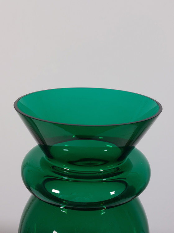 Image 1 of Vase sculptural vert vintage Ritzenhoff, design Dieter Sieger, style Memphis