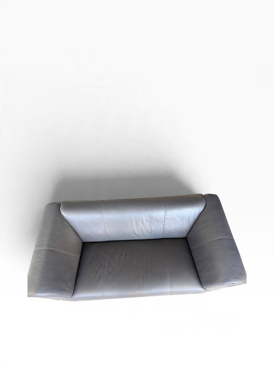 Rolf Benz 322 – Divano 2 posti in pelle nera – Divani 2 posti, Metallo (photo 2 of 7)