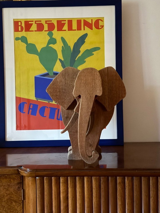 Image 1 of Bottega Michelangeli, Elephant wood sculpture, Orvieto Italy 1970s
