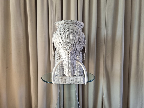 Image 1 of Vintage wicker elephant