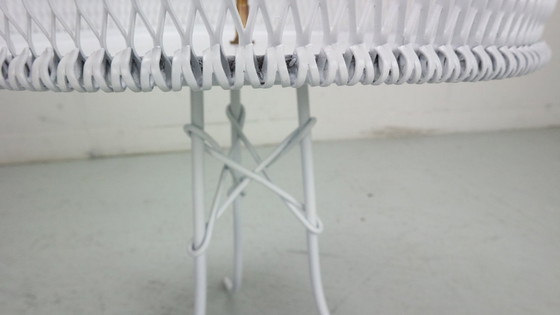 Image 1 of Fioriera d'epoca in metallo bianco e ottone, Francia, anni '60