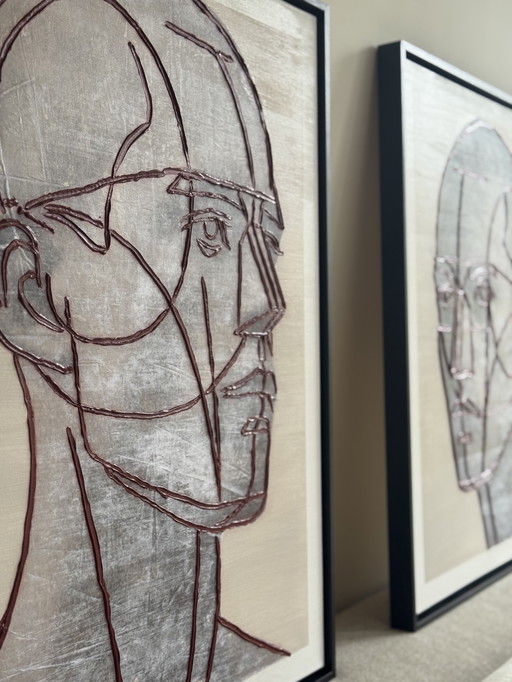 Duo Mixed Media Artpiece “Monumental Heads” – LOFTLEVI (2003) – Iconic