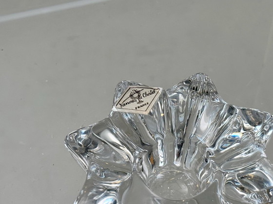 Image 1 of Bougeoir en verre de cristal dans le style de Pierre D'Avesn, Vannes-le-Châtel, France, années 1970