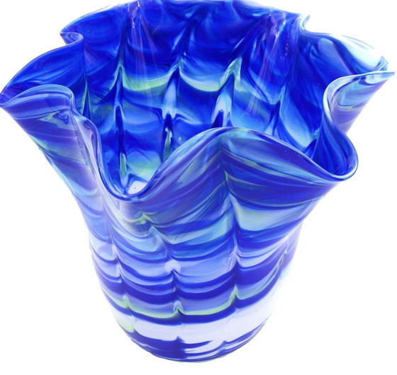 Image 1 of Blue Vase Murano Glass