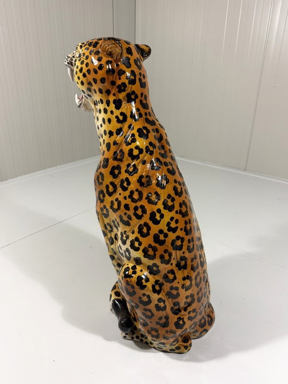 Grande Leopardo in Ceramica Italia Anni '70 – Oggetti decorativi (photo 5 of 16)