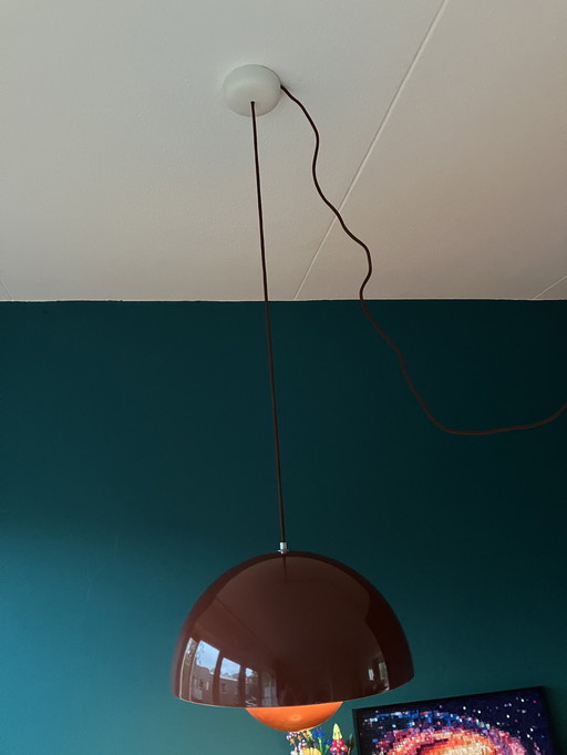 Pot de fleurs &Tradition VP7 rouge-brun