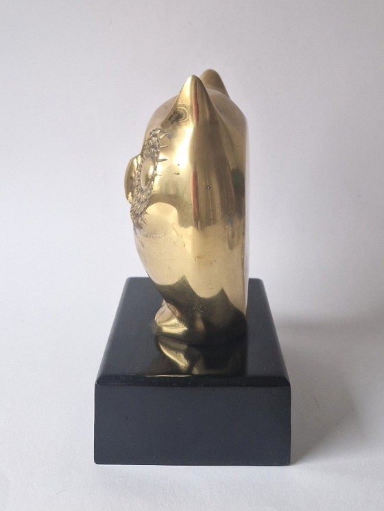 Image 1 of Caravell Design – Größte Kupfereule auf Holzsockel