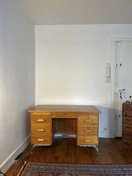 Wooden desk from the 1970s
