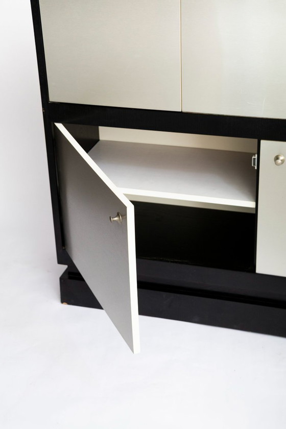 Image 1 of Mobile bar in metallo spazzolato di De Coene, Belgio, anni '70