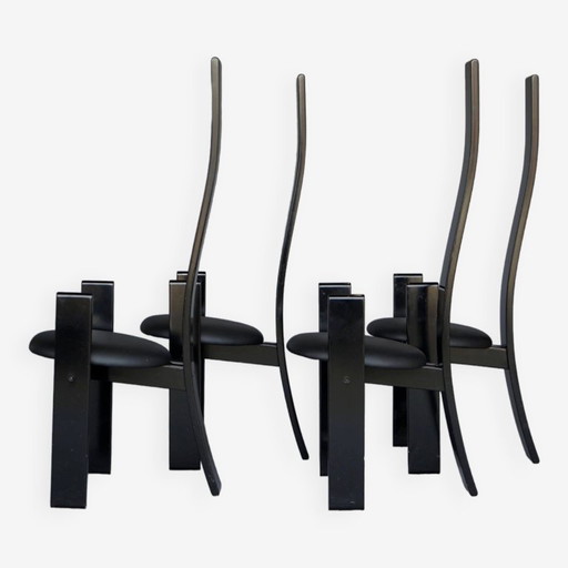 4x Chaises de salle à manger Golem par Vico Magistretti