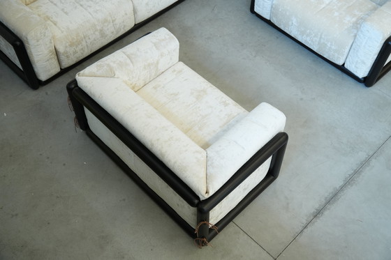 Image 1 of 1973 "Cornaro" Sofa & Fauteuil Set door Carlo Scarpa voor Gavina - Iconisch Italiaans Modernistisch Ontwerp