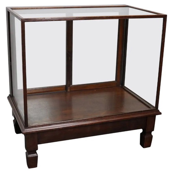 Image 1 of Mahogany museum/shop display case, early 20th century