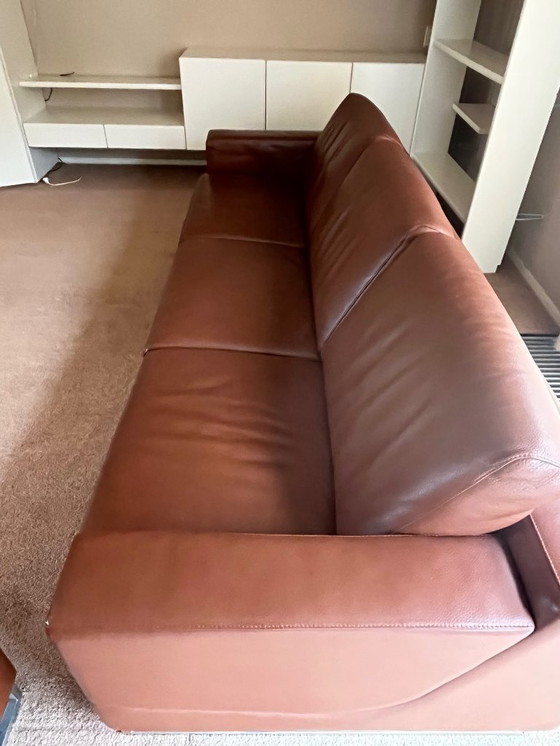 Image 1 of Leolux Cuno Design Sofa - Cognac Ledersofa 3,5-Sitzer