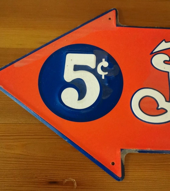 Image 1 of Vintage Pepsi-Cola Sign 🥤 - Metal Arrow
