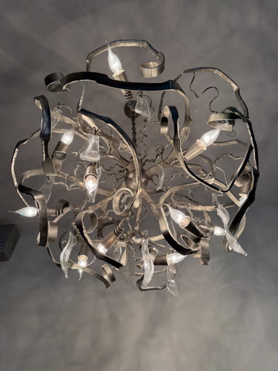 Brand Van Egmond Delphinium Round – Chandeliers, Metal (photo 3 of 5)