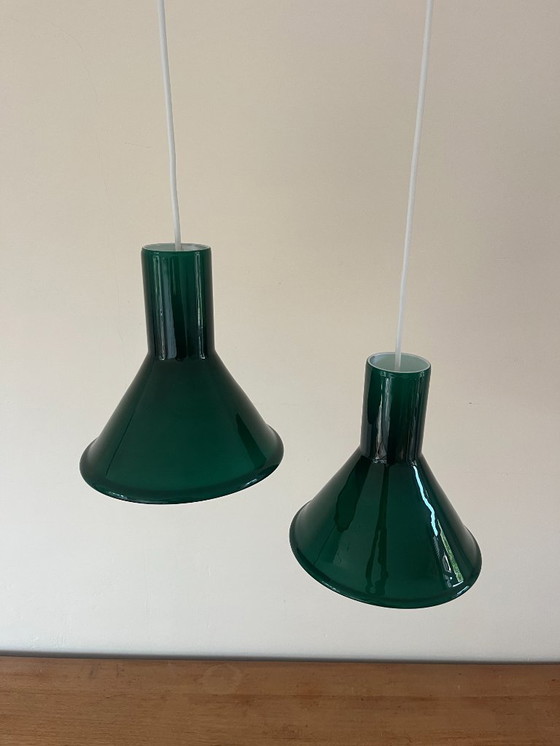 Image 1 of Set vintage di 2 pendel Holmegaard P&T - Michael Bang - Fatto a mano