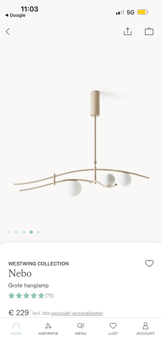 Image 1 of Nebo pendant lamp Westwing collection