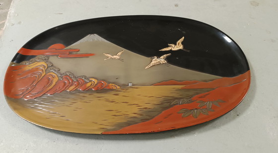 Image 1 of Vassoio giapponese antico in lacca vintage