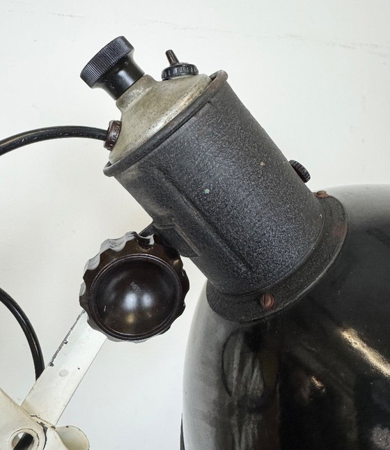 Image 1 of Lampada da parete industriale a forbice in smalto nero, anni '50