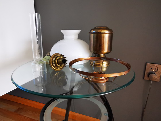 Image 1 of Mr. Holland, lampada a olio con paralume, anni '50