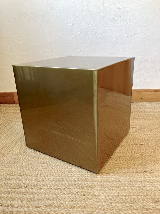 Image 1 of Electro-galvanized metal seat, brass effect. Pharrell Williams / Louis Vuitton fashion show, 2024