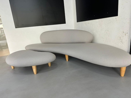 Beautiful VITRA FREEFORM sofa by Isamu Noguchi + freeform ottoman