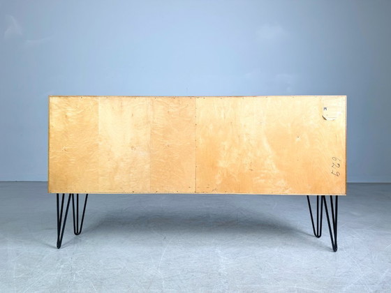 Image 1 of Original Midcentury Sideboard Nussbaum Vintage Hairpin Kommode