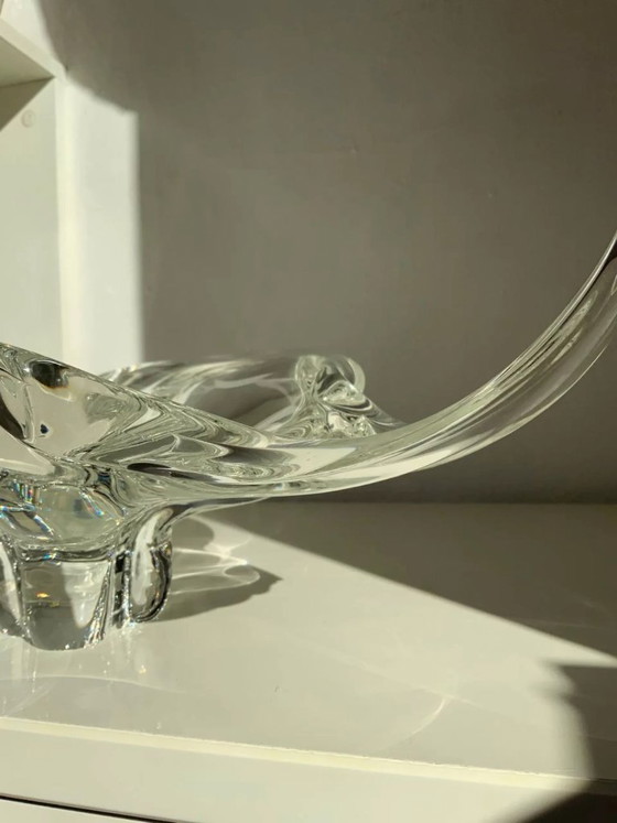 Image 1 of XXL-Skulpturschale aus Muranoglas – „Muschelelement“ – 2,3 kg – 1970er Jahre