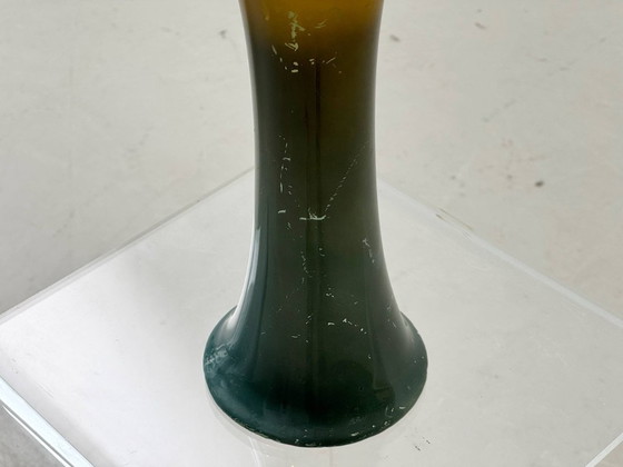 Image 1 of Colored glass vase with a wavy rim, 1970s